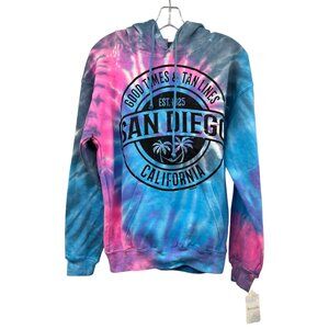 Dreamsicle Womens Tie Dye Hoodie San Diego Multicolor Size Small New